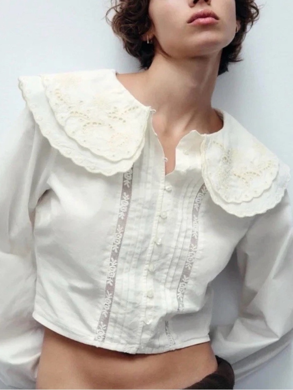 Zara white blouse size L